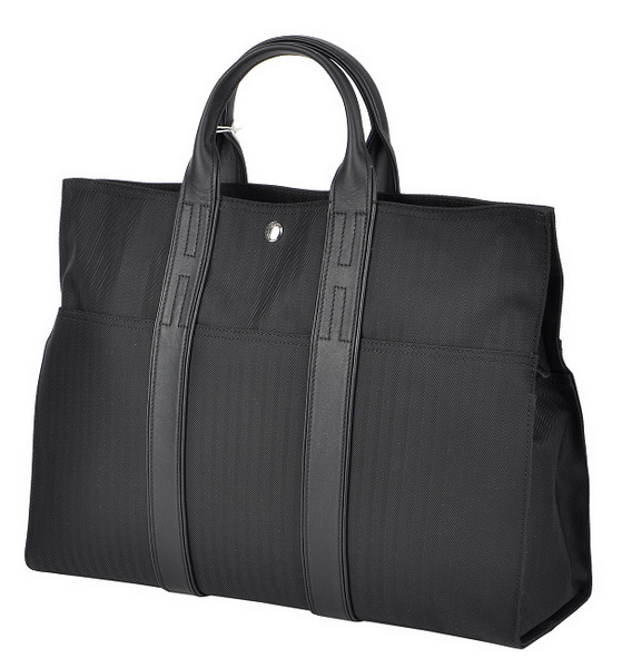 Best Hermes Canvas Handbags Black 509004 - Click Image to Close